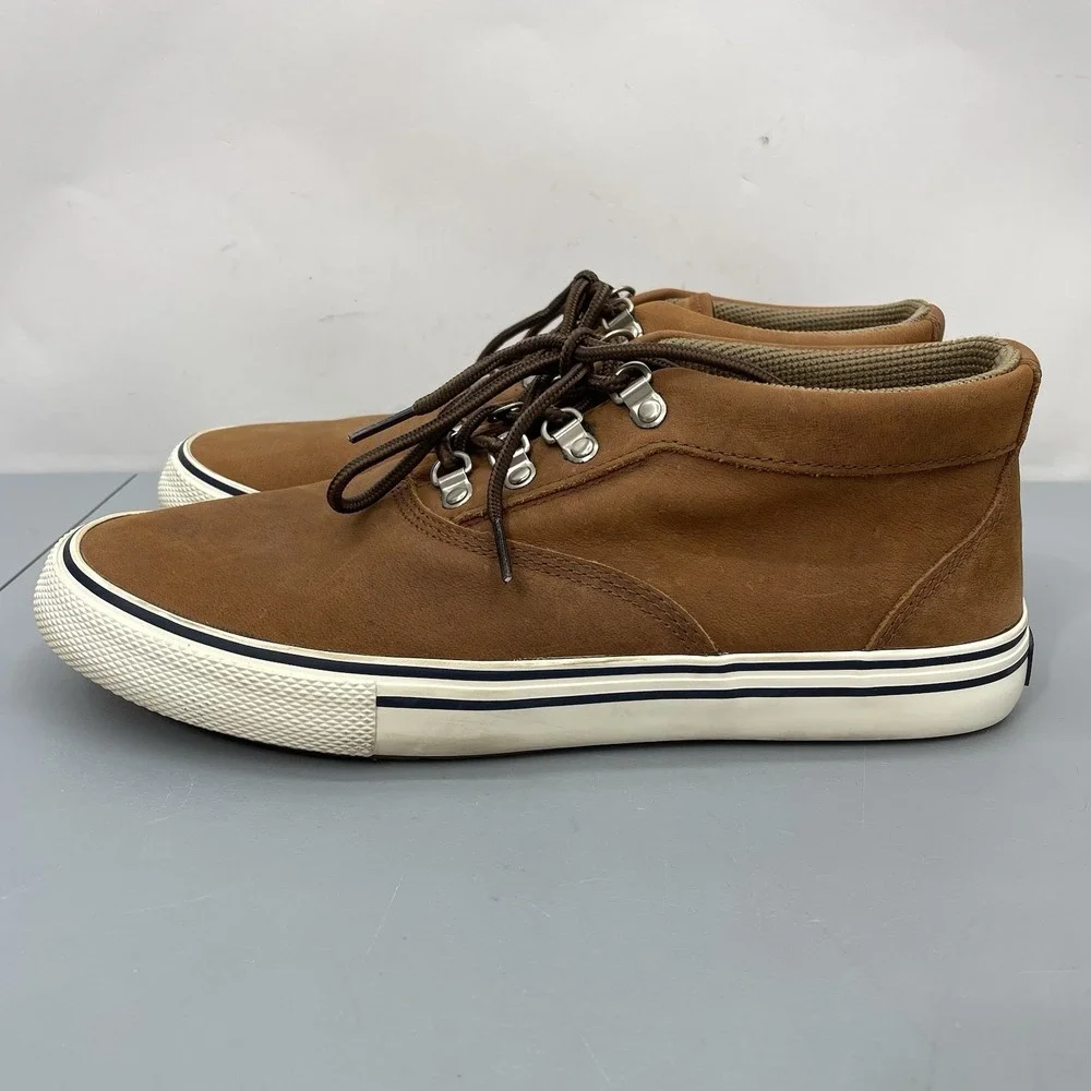 Sperry Striper II Storm Mid Sneaker Chukka Boots Waterproof Leather Brown Men 10